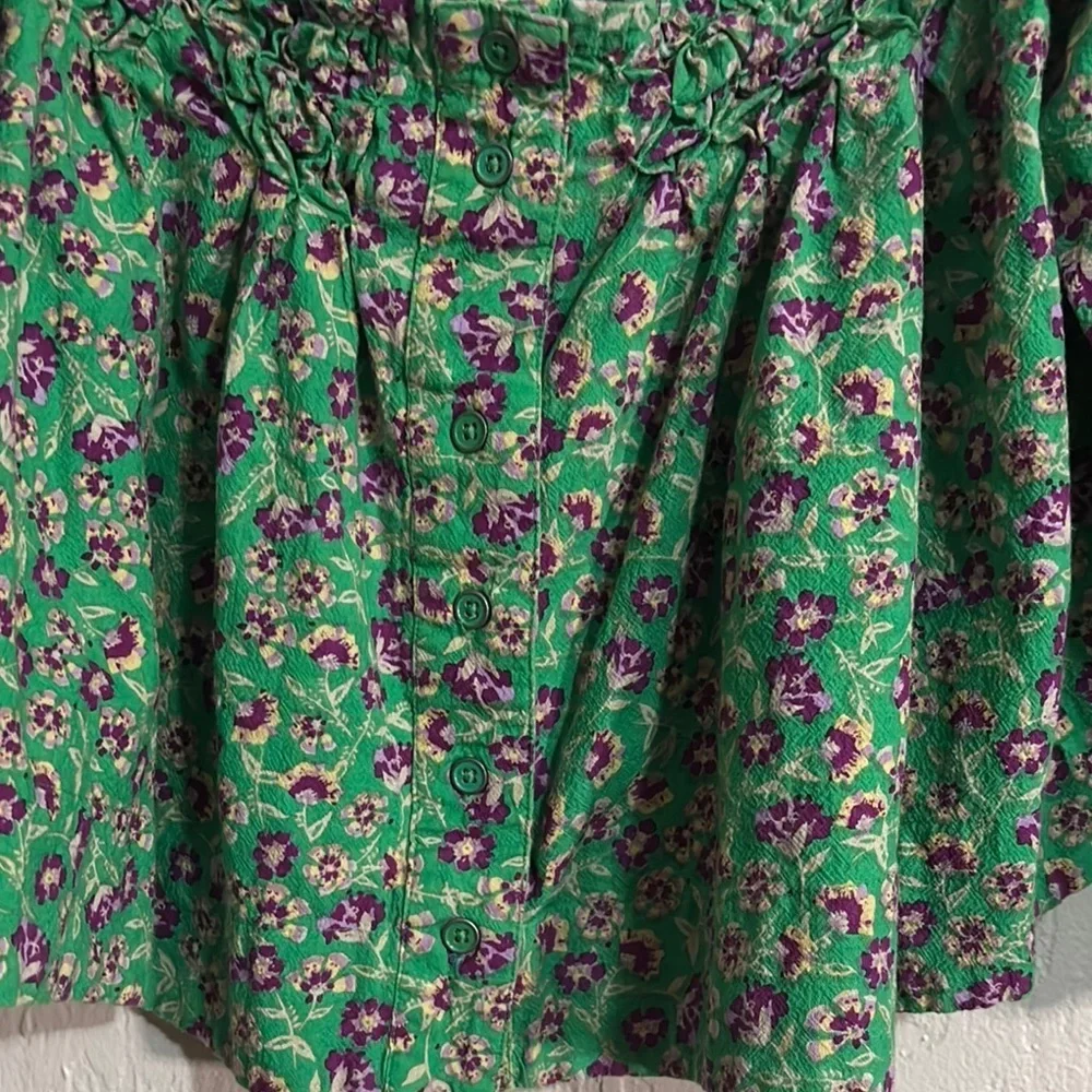 Free People Floral James Smock Top